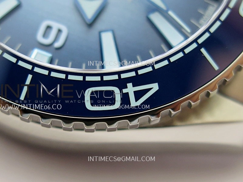 Planet Ocean 39.5mm Blue Ceramic Bezel SS V4 VSF 1:1 Best Edition Summer Blue Dial On SS Bracelet Super Clone Asian 8800